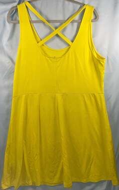 H&M Yellow Sleeveless Crisscross Back Dress Size XL